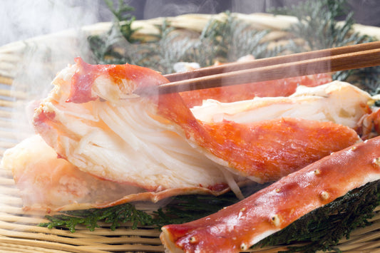 昆布塩加工 ボイルズワイ蟹 ビードロカット 400g前後 約2人前&アトランティックサーモン 200g前後×2パック 人気の食べ比べセット